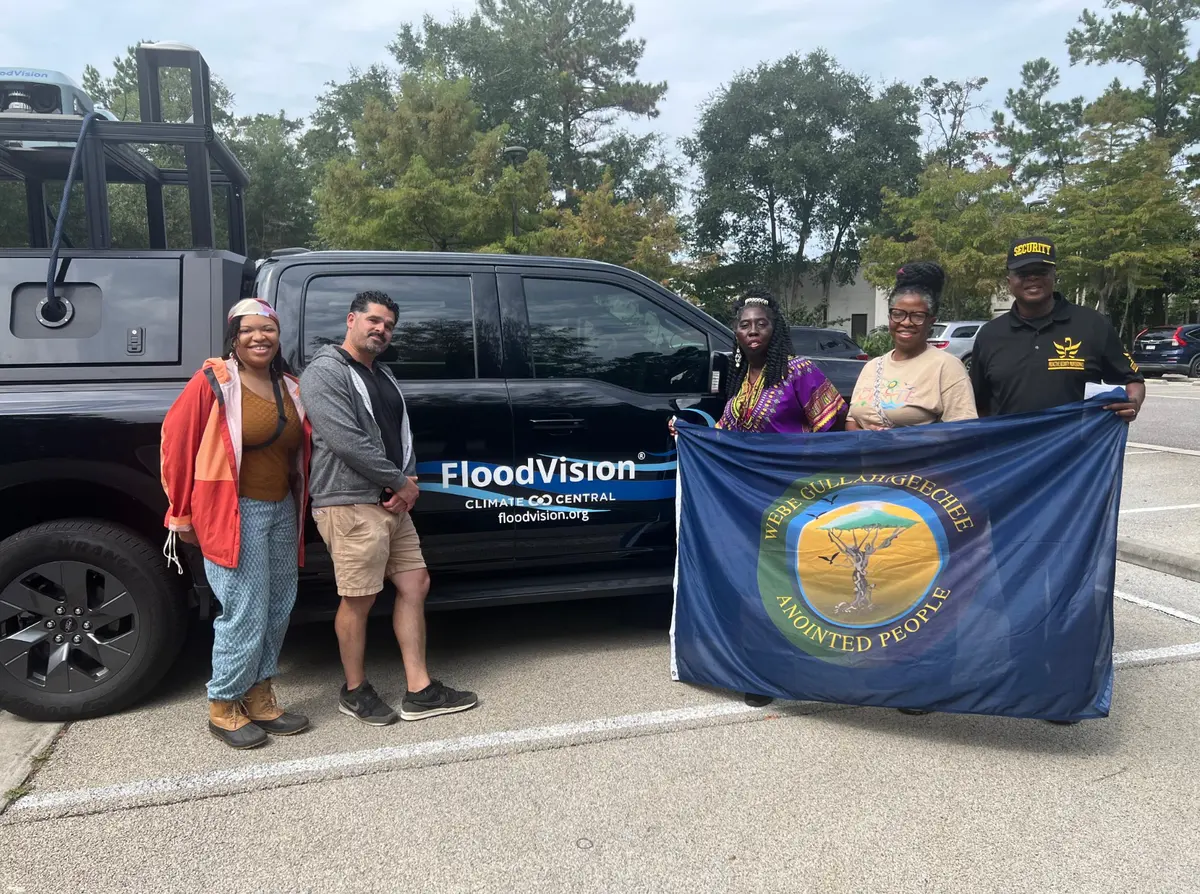 The FloodVision FloodRover stopped along the Gullah/Geechee Cultural Heritage Corridor during Climate Central’s 2024 Edge of America Tour.
